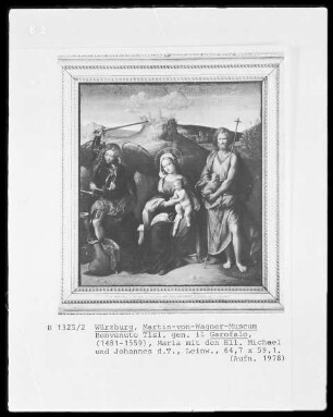 Maria mit dem heiligen Michael und Johannes dem Täufer