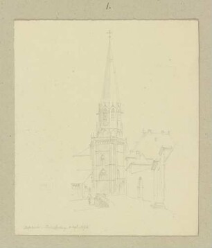 Turm der Stiftskirche in Aschaffenburg