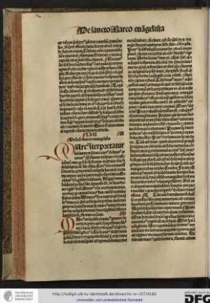 LVII. De sancto Marco evangelista.