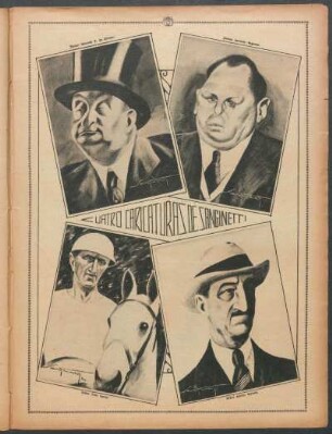 Cuatro caricaturas de Sanguinetti