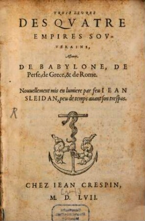 Trois livres des quatre empires souverains