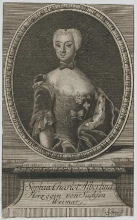 Bildnis der Herzogin Anna Sophie Charlotte von Sachsen-Weimar-Eisenach