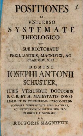 Positiones ex universo systemate theologico