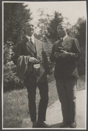 Werner Witt (links) und Ernst Plewe auf Exkursion Würzburg 1930 vom Geographischen Institut Greifswald aus