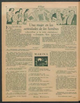 Una mujer en las actividades de los hombres : (Apostillas a la vida ciudadana)