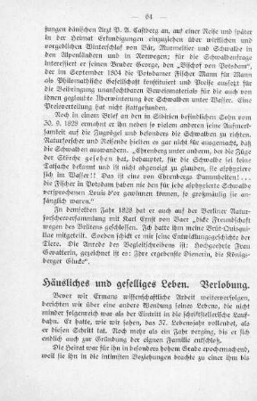 Häusliches und geselliges Leben. Verlobung