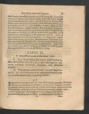 Caput IX. V. Demontrativarum probationum robur.