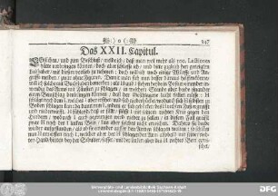 Das XXII. Capitul.