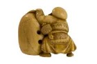 Trick-Netsuke mit dem Glücksgott Daikoku und einem Sack mit Ratte