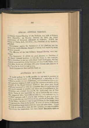 Australia as is saw it: The Right Hon. Lord Carrington, G.C.M.G.