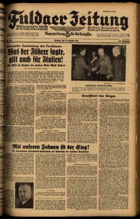 Ausgabe vom Freitag, den 31. Januar 1941.