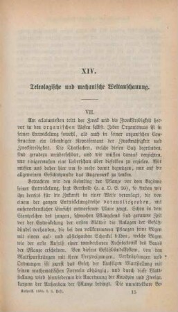 225-240 Teleologische und mechanische Weltanschauung : Fortsetzung