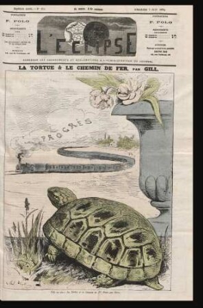 La tortue & le chemin de fer, par Gill