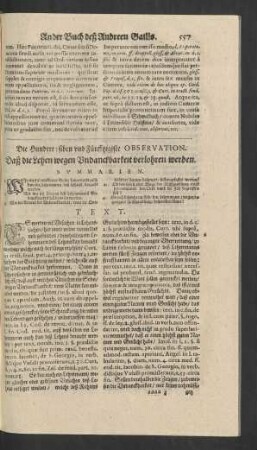 Die Hundert: siben und Fünfftzigiste Observation.
