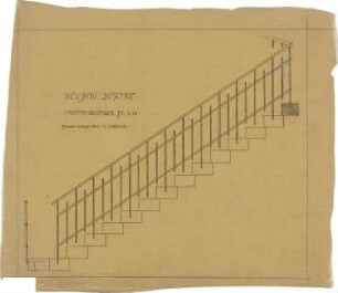 Billing, Hermann; Karlsruhe, Scheffelstr. 62; Haus Bischof - Treppengeländer (Ansicht; Detail)