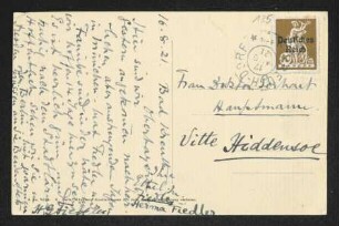 Brief von Hermann Georg Fiedler, Ethel Mary Fiedler und Herma Fiedler an Margarete Hauptmann