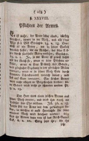 §. XXXVIII. Pflichten der Armen.