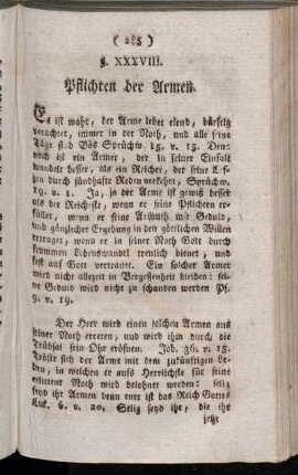 §. XXXVIII. Pflichten der Armen.