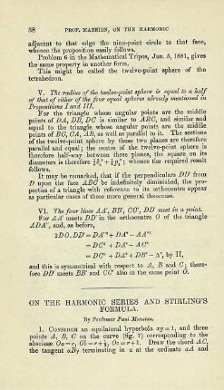 On the harmonic series and Stirling's formula.
