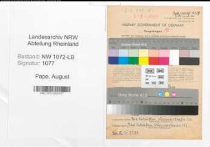 Entnazifizierung August Pape , geb. 25.03.1885 (Postbeamter)
