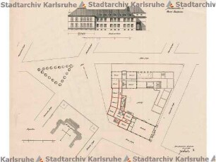 Beichel, Friedrich. Schulhausneubau Daxlanden