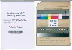 Entnazifizierung Robert Schmitz , geb. 04.06.1904 (Friseur)