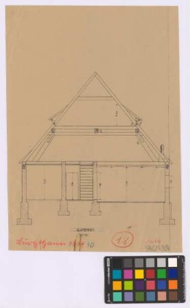 Burgthann (Landkreis Nürnberg): [unbekannter Hof]. Haupthaus (Querschnitt)