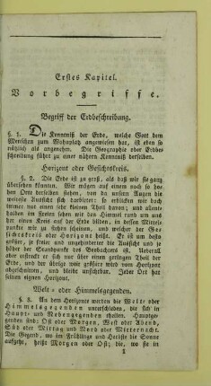 Erstes Kapitel. Vorbegriffe