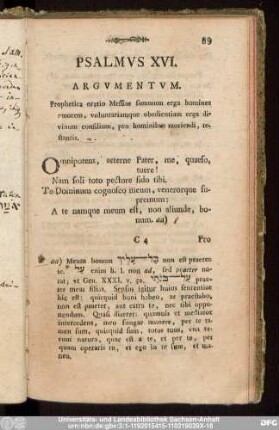 Psalmus XVI.