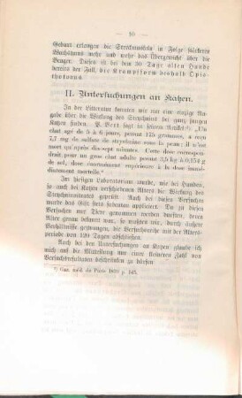 II. Untersuchungen an Katzen.