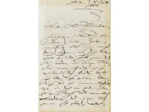Originalbrief Clara Schumanns an Alwine Schroedter, geschrieben in Baden-Baden