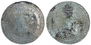3-facher alchemistischer Breittaler, Herzogl. Linie Schleswig-Holstein-Gottorf, Friedrich III. (1616 - 1659)