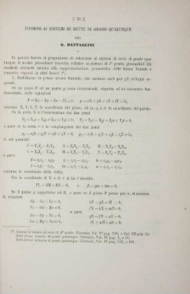 Intorno ai sistemi di rette di grado qualunque.