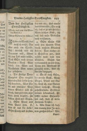 Von der Heiligsten DreyEinigkeit.