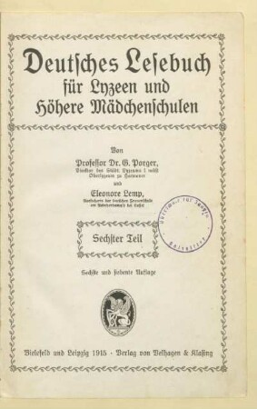6. Teil = 4. Klasse, [Schülerband]: [6. Teil = 4. Klasse, [Schülerband]]