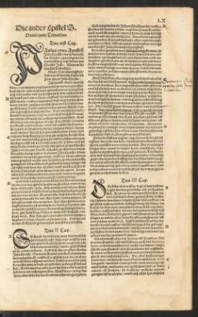 Die ander Epistel S. Pauli zum Timotheo.