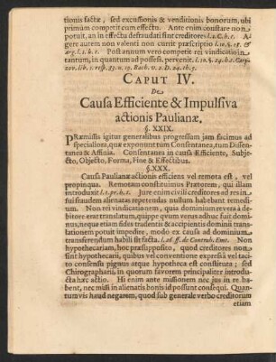 Caput IV. De Causa Efficiente & Impulsiva actionis Paulianae.