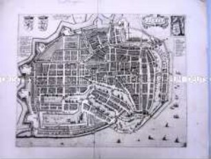 Befestigungssansicht der Stadt Enkhuizen 1649, aus: Blaeu, Tooneel der Steden van der Vereenighde Nederlanden.
