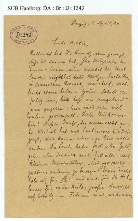 Brief an Franz Oppenheimer