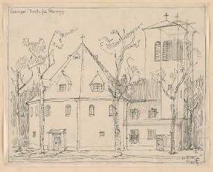 Fischer, Theodor; Planegg bei München (Bayern); Ev. Waldkirche - Perspektive