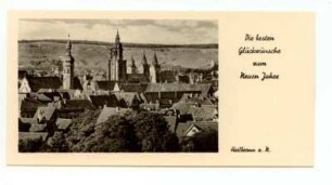 Grußkarte, Gesamtansicht mit Kilianskirche