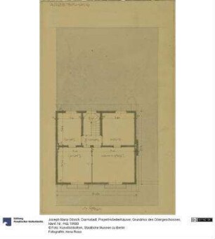 Darmstadt, Projekt Arbeiterhäuser, Grundriss des Obergeschosses