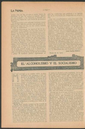 El alcoholismo y el socialismo