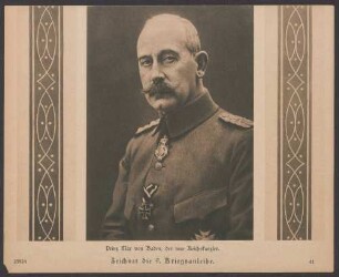 Prinz Max von Baden, der neue Reichskanzler [3.10.1918]. Zeichnet die 9. Kriegsanleihe.