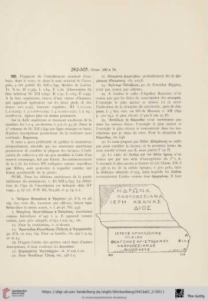 282-305. D'env. 100 à 70