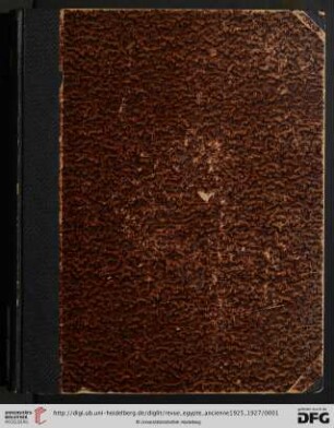 1: Revue de l'Egypte ancienne