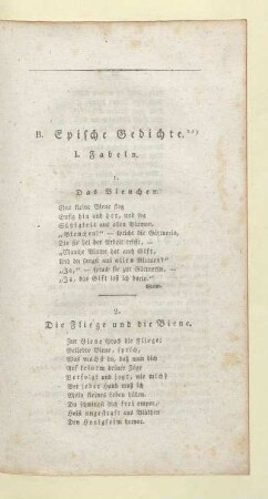 B. Epische Gedichte