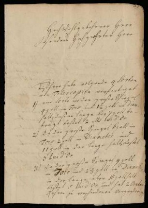Brief von Franz Lebrecht Kampe an Johann Friedrich von Uffenbach, Göttingen, 7.12.1759