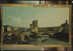 Italien, Verona, Ruderboote, Canaletto ,Ponte delle Navi