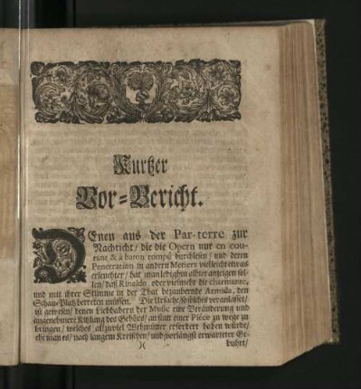 Kurzer Vor-Bericht